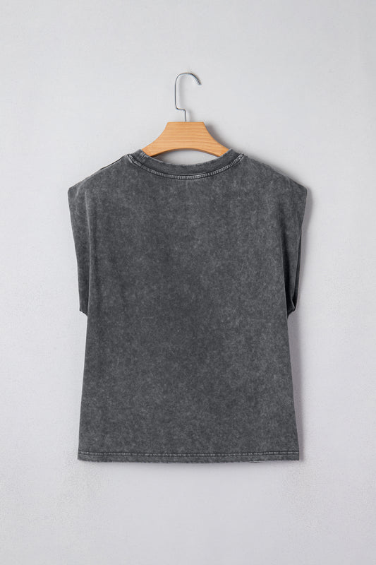 Sleet Cowboy & Beer Western Graphic Mineral Wash Tank Top