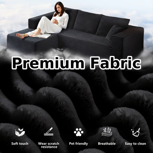 Oversized L Shaped Couch With Chaise No Assembly Required