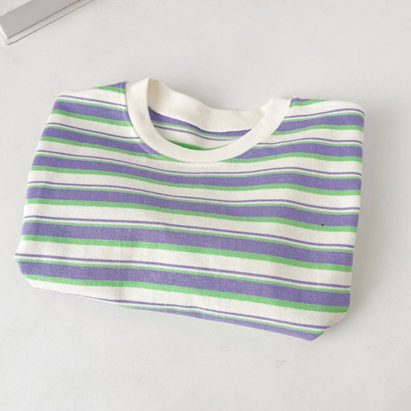 Children's Vintage Charlie Pom Pom Stripe T-shirt