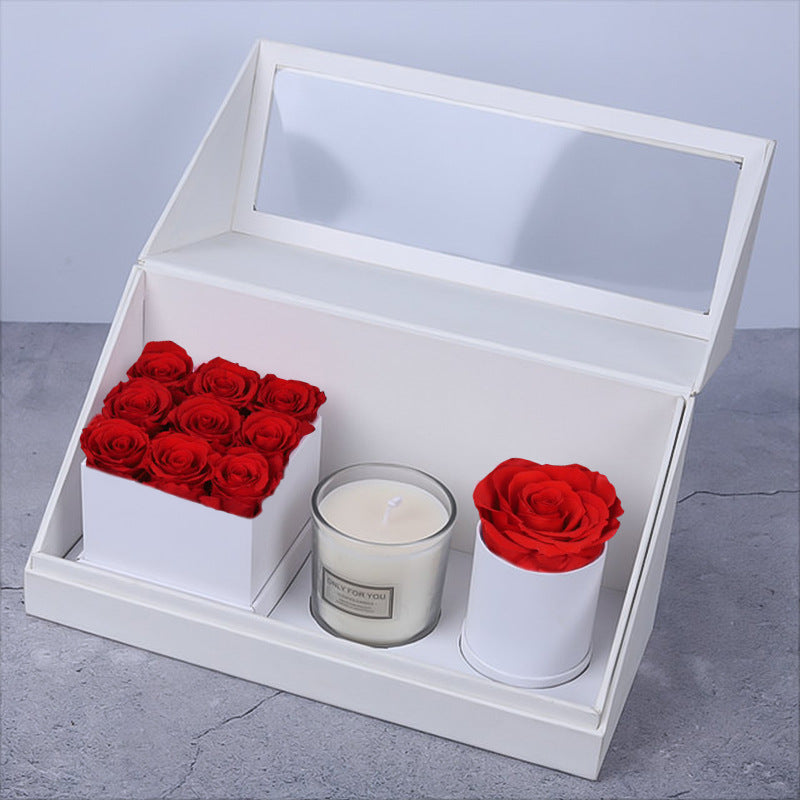 Eternal Rose and Aromatherapy Candle Valentine's Day Set