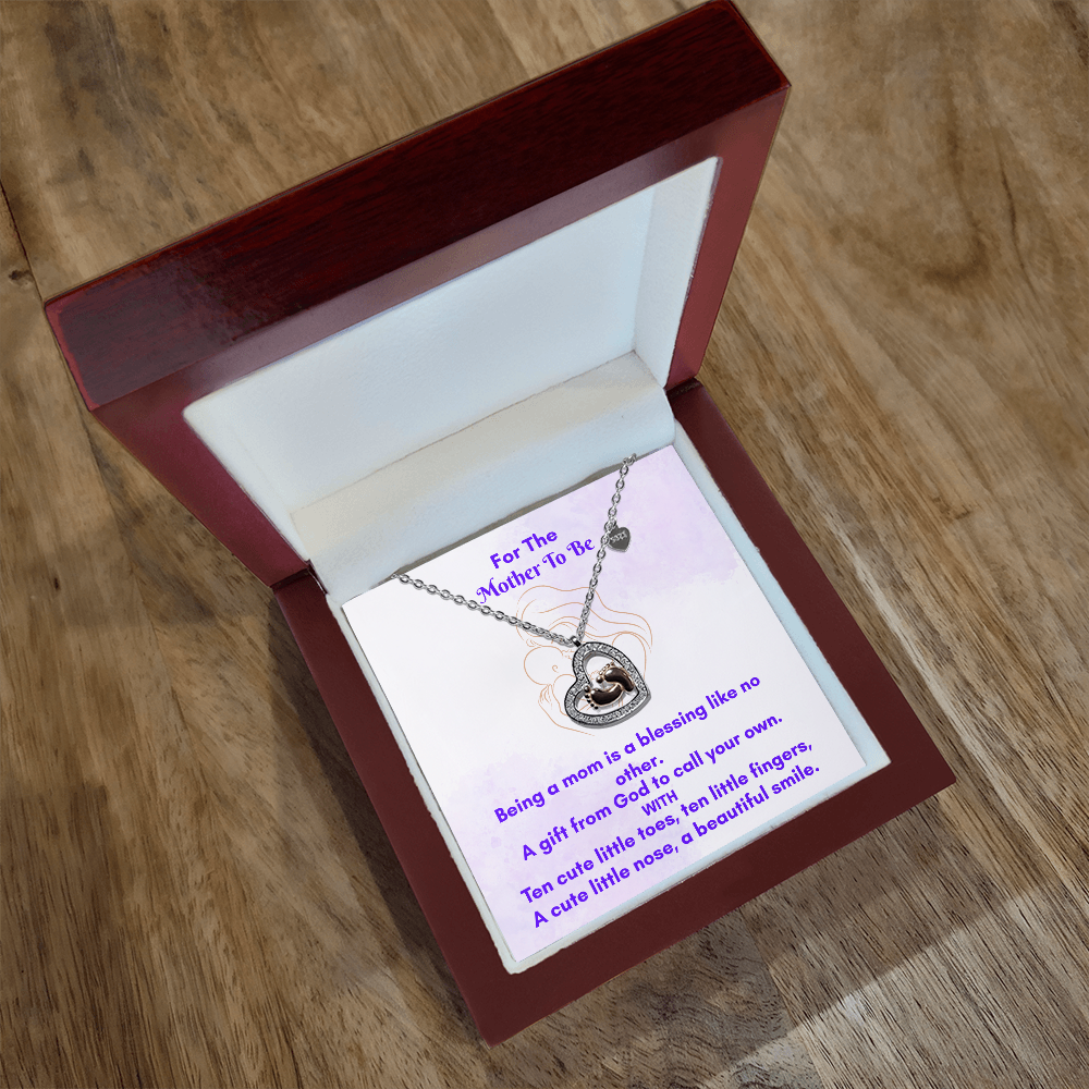 Baby Feet Heart Necklace