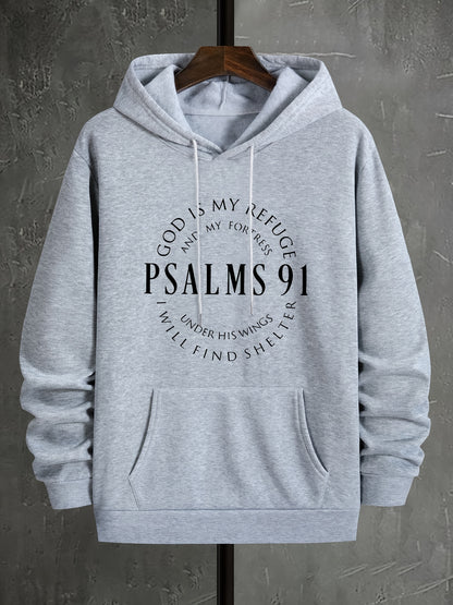 Psalms 91 Relief Motif Apparel Inspirational Hoodie