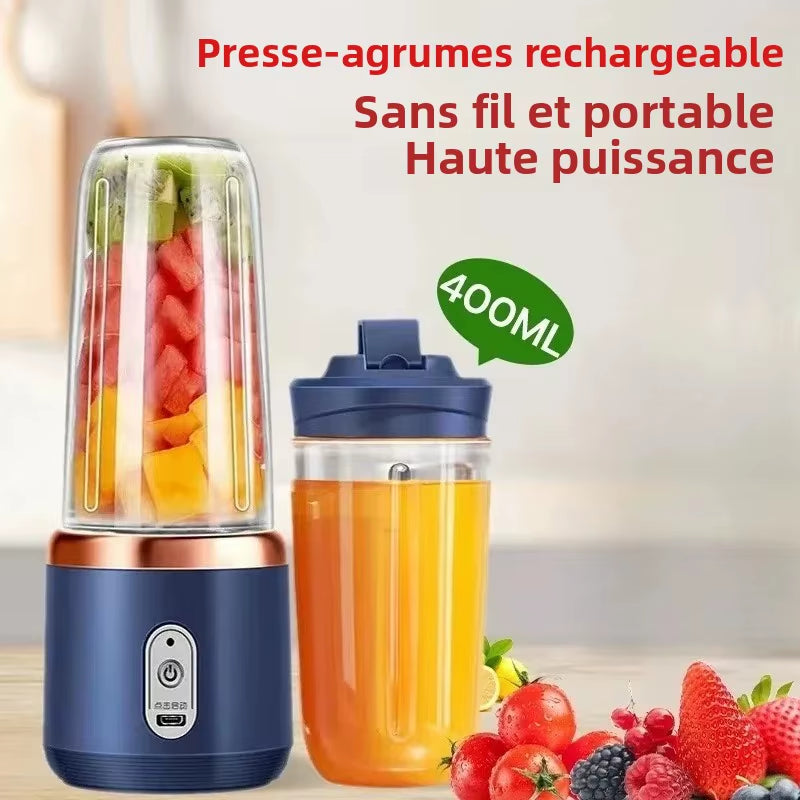 Portable USB Blender Cup | Wireless Juicer | 25000 RPM | 6 Blade