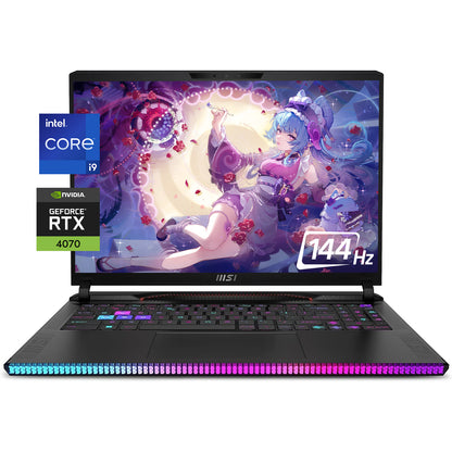 MSI Raider GE68HX Gaming Laptop, 16" 144Hz FHD Display, Intel Core i9-14900HX, NVIDIA GeForce RTX 4070, 64GB DDR5 RAM, 4TB SSD, RGB Backlit, Wi-Fi 7, Windows 11 Home