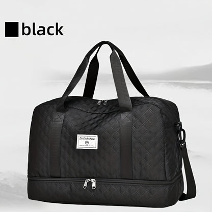 Large Capacity Lightweight Travel Tote Bag with Dry/Wet Separation