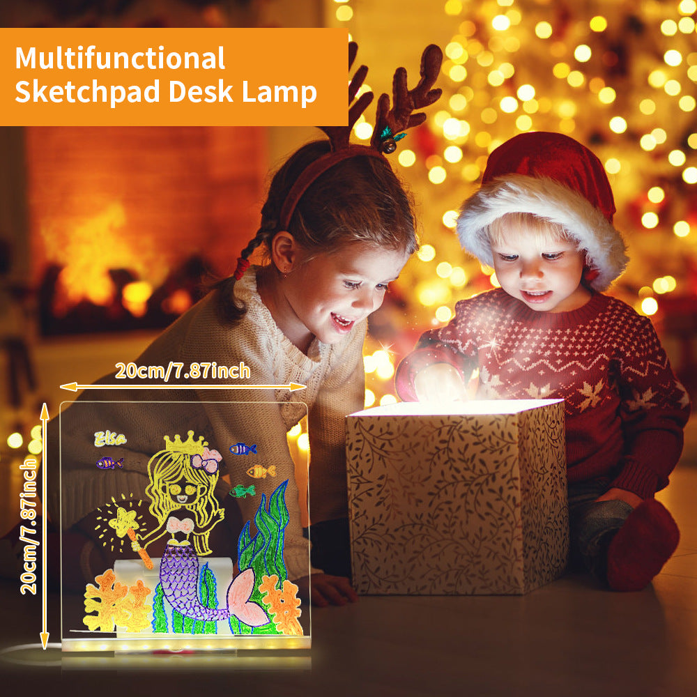 LED Erasable Luminous Drawing Board with USB NightLight