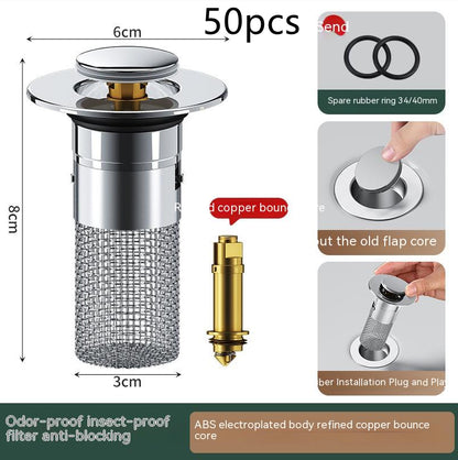 Pop-Up Sink Drains Filter