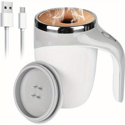 12.85 oz Stainless Steel Self-Stirring Coffee Mug