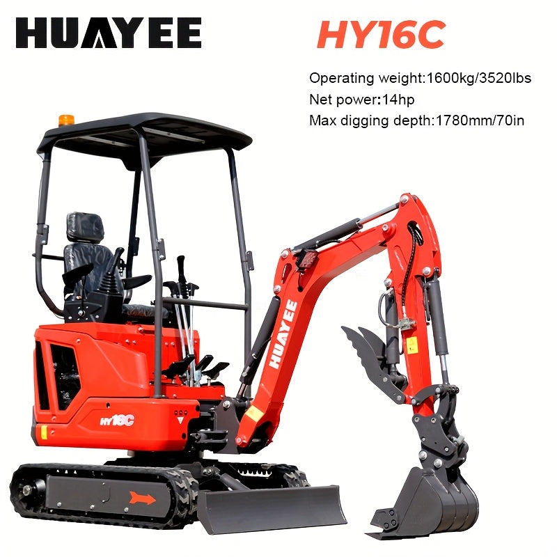 1.6 Ton Crawler Excavator for Construction, Garden And Farm