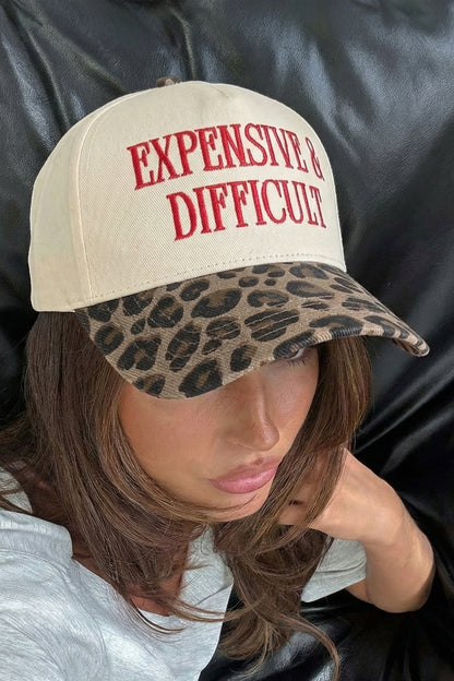 Red Dahlia EXPENSIVE & DIFFICULT Leopard Contrast Brim Cap