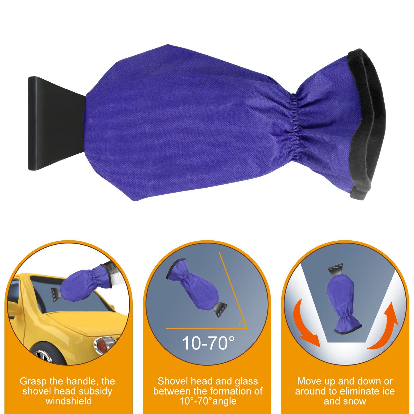 1Pc Ice & Snow Scraper Car Glove