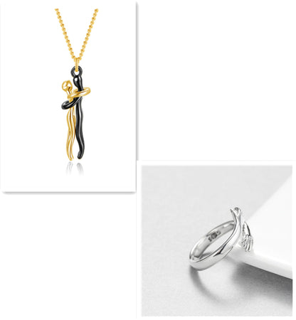 Couple Love Hug Unisex Necklace