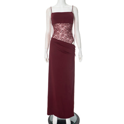 Y2K Lace Suspender Dress