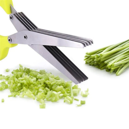 Herb Scissors Set With 5 Blades And Cover