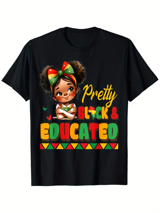 "Pretty Black & Educated" African History T-Shirt -