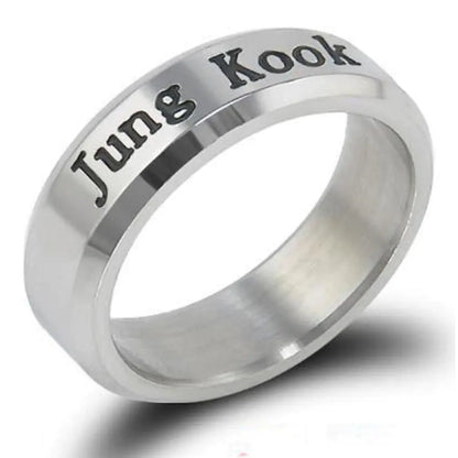 BTS Stainless Steel Dual-Use Ring and Necklace