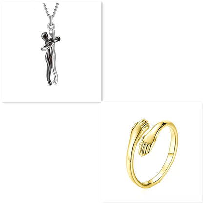 Couple Love Hug Unisex Necklace