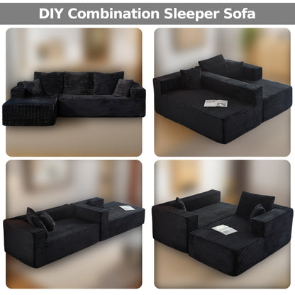 Oversized L Shaped Couch With Chaise  No Assembly Required