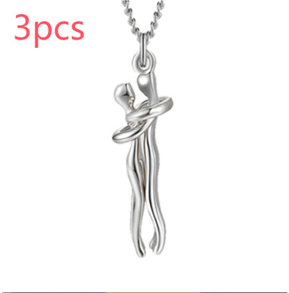 Couple Love Hug Unisex Necklace