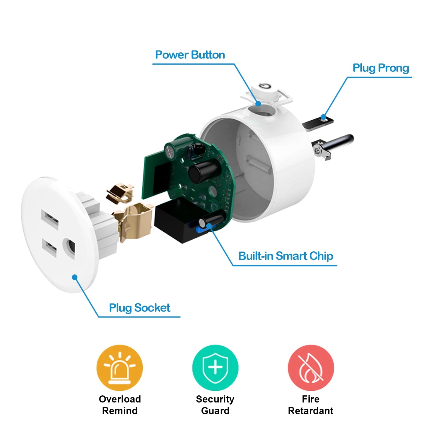 Wireless WiFi Smart Plug Outlet  Alexa Google US