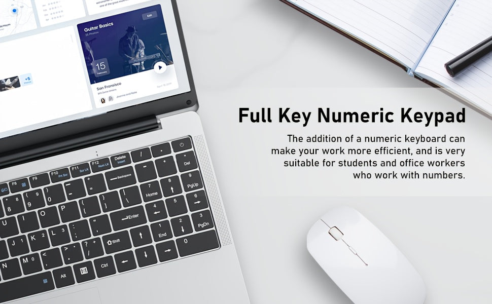 15.6'' Laptop Computer, N4000 Processor Laptops