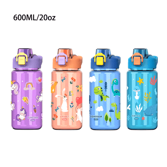 1pc BPA-Free Leakproof Cartoon Portable Straw Cup,