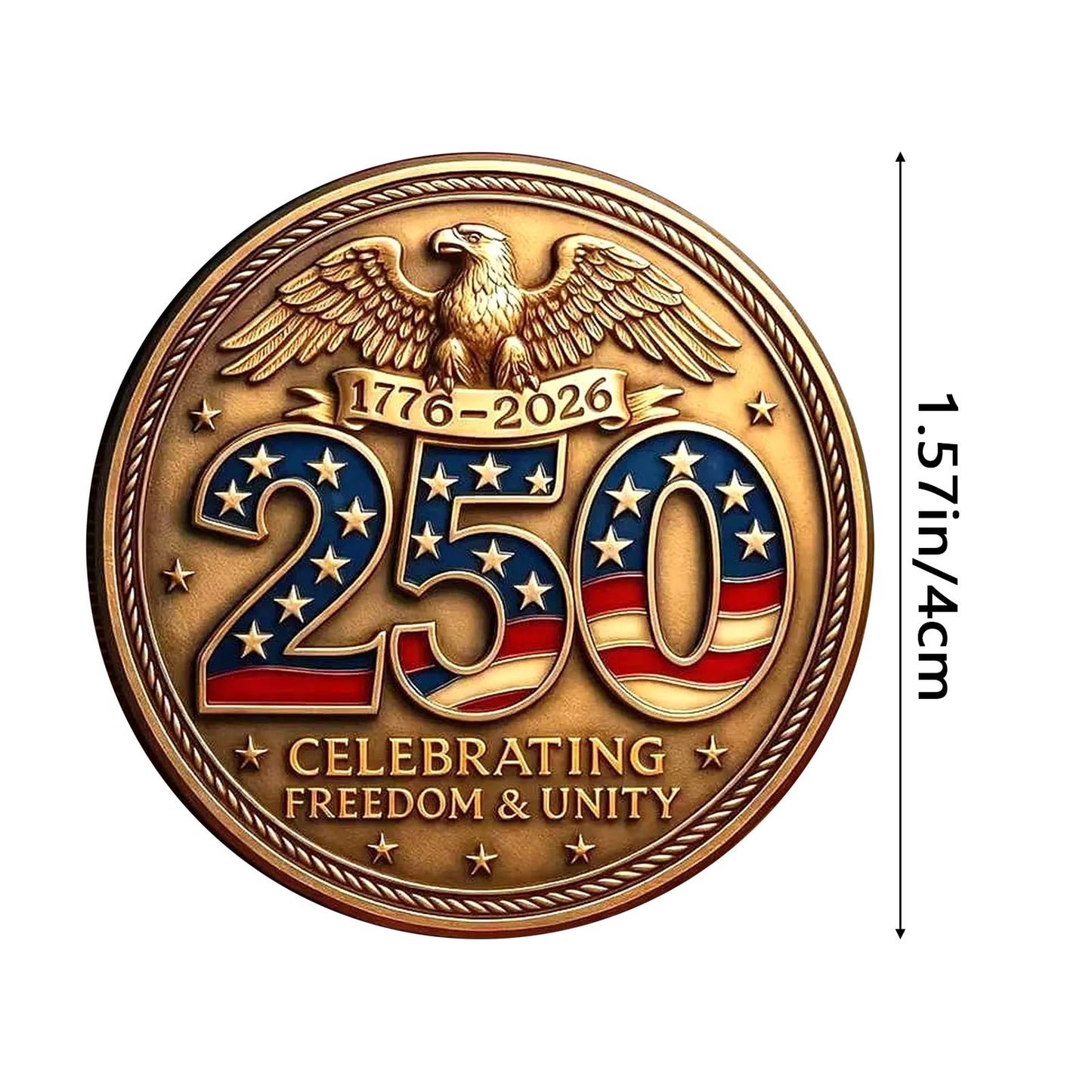 250th Anniversary 3D Embossed Commemorative Coin