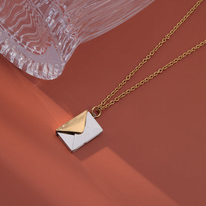 Simple Clavicle Chain Envelope Love Letter Necklace
