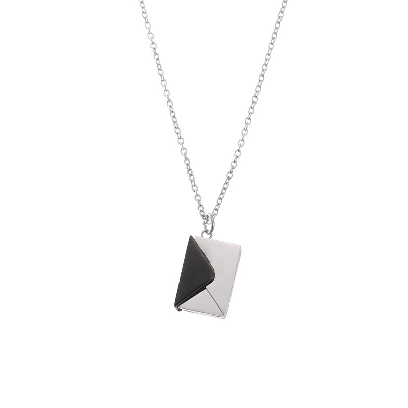 Simple Clavicle Chain Envelope Love Letter Necklace