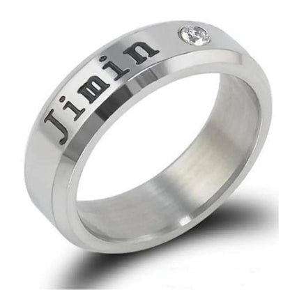 BTS Stainless Steel Dual-Use Ring and Necklace