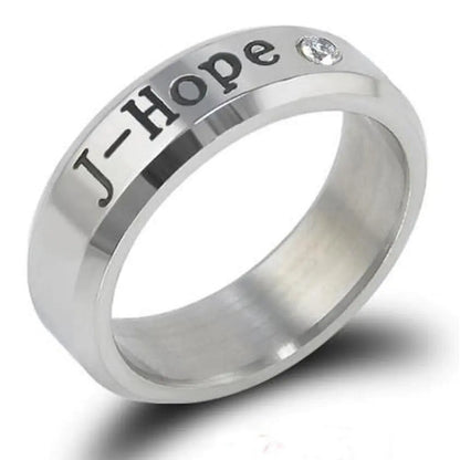 BTS Stainless Steel Dual-Use Ring and Necklace
