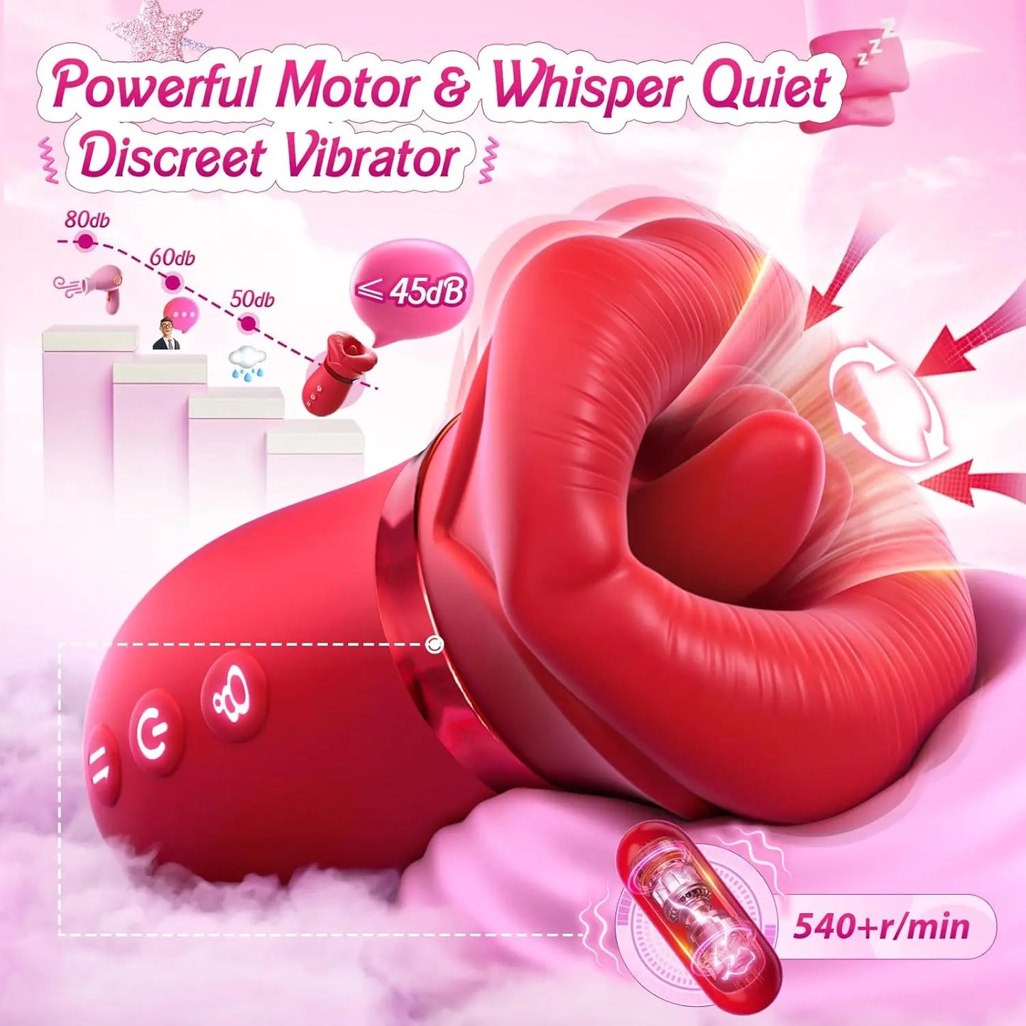 10 Tongue Licking Rose Toy