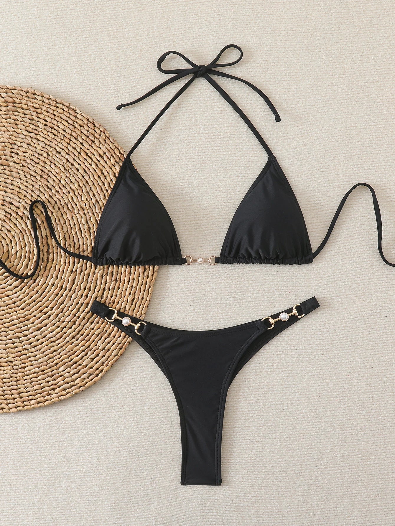 2026 Women's Two-piece Chain Thong Micro Bikini Sets