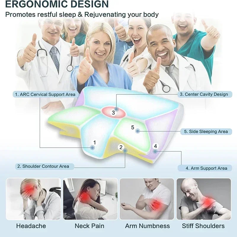 New 2 in 1 Ergonomic Memory Foam Pillow