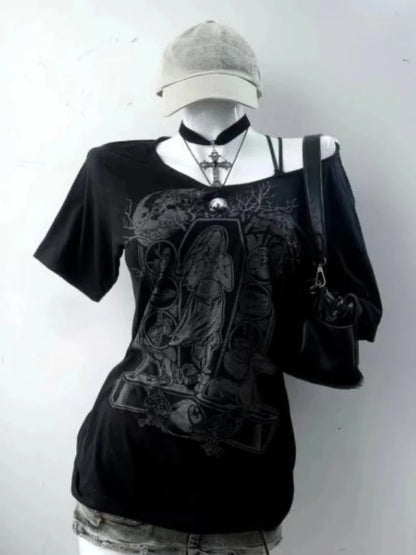 Women's Sexy 90s Gothic Graphic Vintage T-shirt