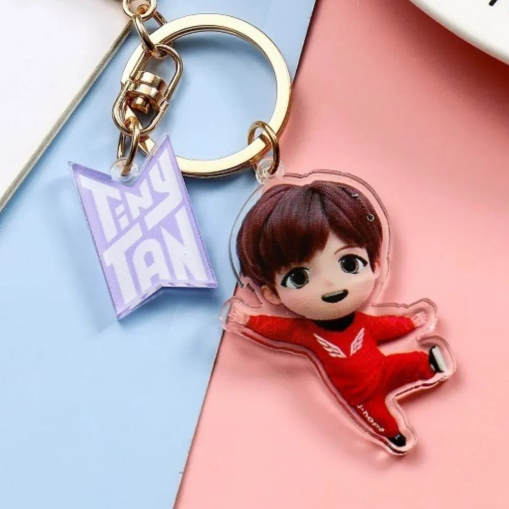 DIY Custom BTS Acrylic Keychain Cartoons Pendant