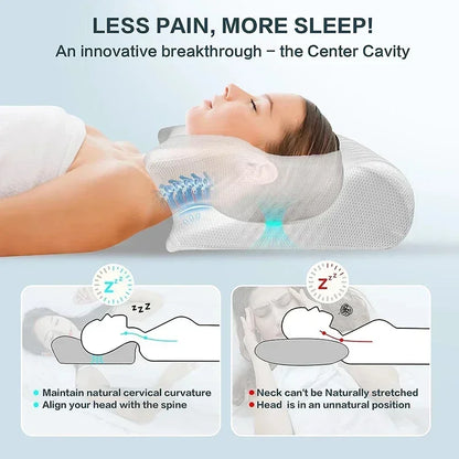 New 2 in 1 Ergonomic Memory Foam Pillow