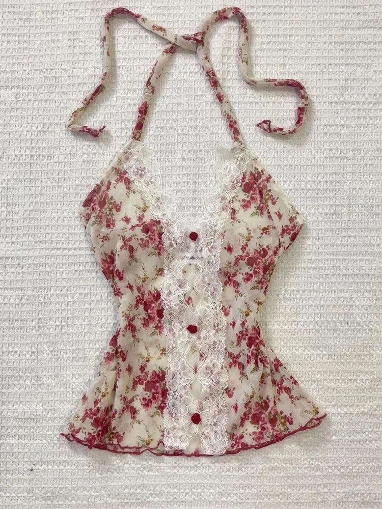 Vintage's Halter Lace Blouse