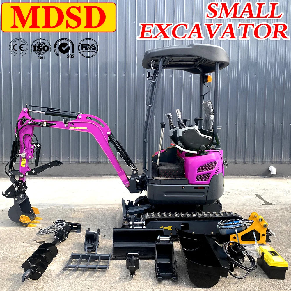 Mini Excavator With Attachments- Free Shipping