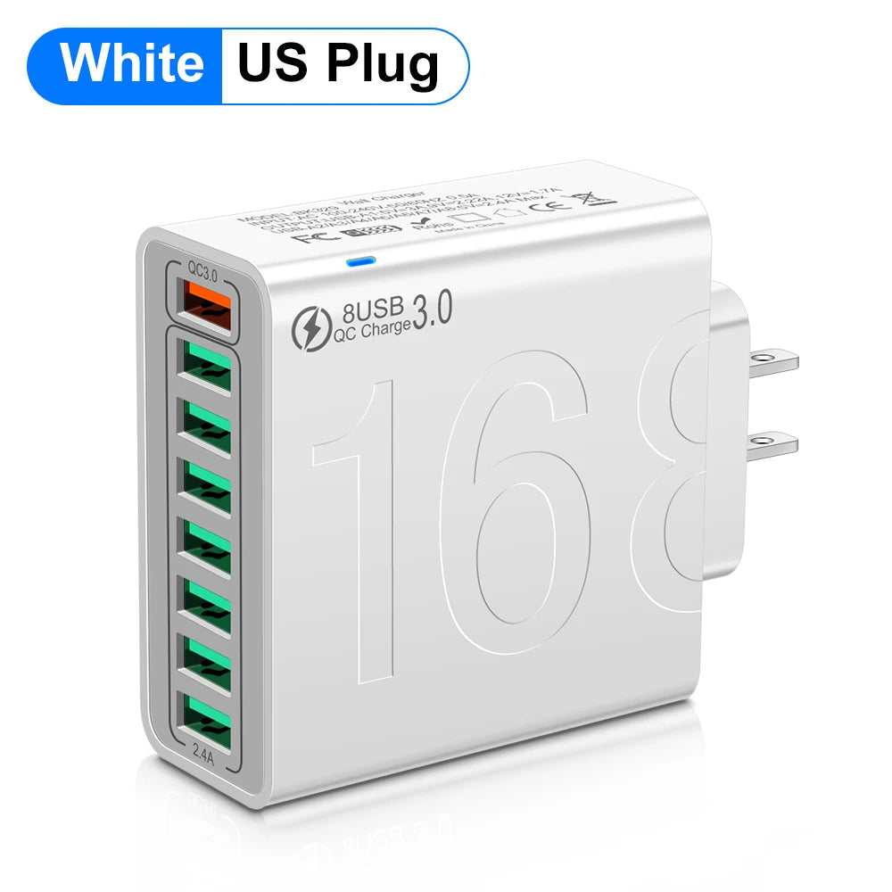 8-Port Hub ⚡ — Fast Power for All Devices