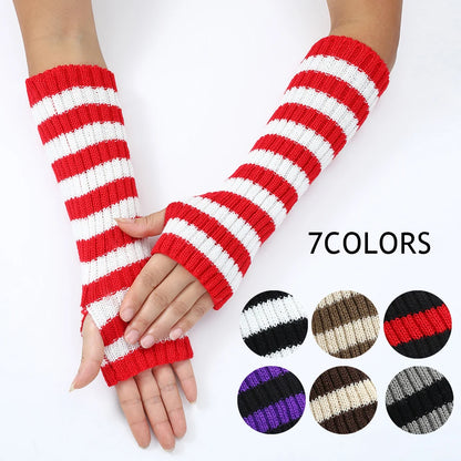 Y2K Fashion Women's Knitted Fingerless Arm Warmers
