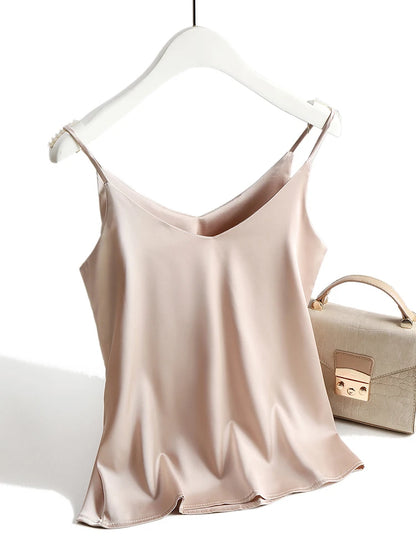 Women's Halter V Neck Spaghetti Strap Top