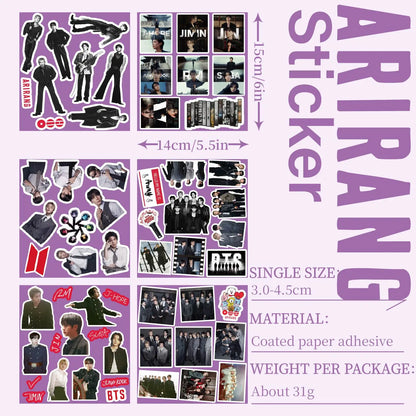 60 Pcs BTS Arirang Stickers