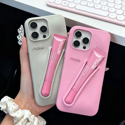 Rhode Lemontini Lip Gloss iPhone Case
