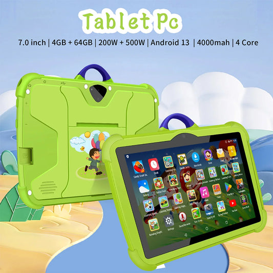 KidBright 7 Inch Android Kids Tablet Quad Core 4GB RAM 64GB ROM Play - Learn Fun