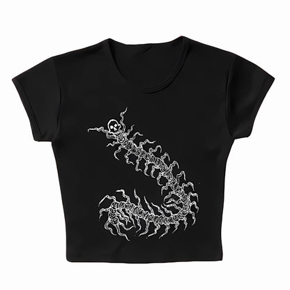 Street Wear Emo Girls 90s Aesthetic Clothing Women's Crop Top Women Y2k Style Grunge Print Sleeveless Sexy Vest Women's Vest