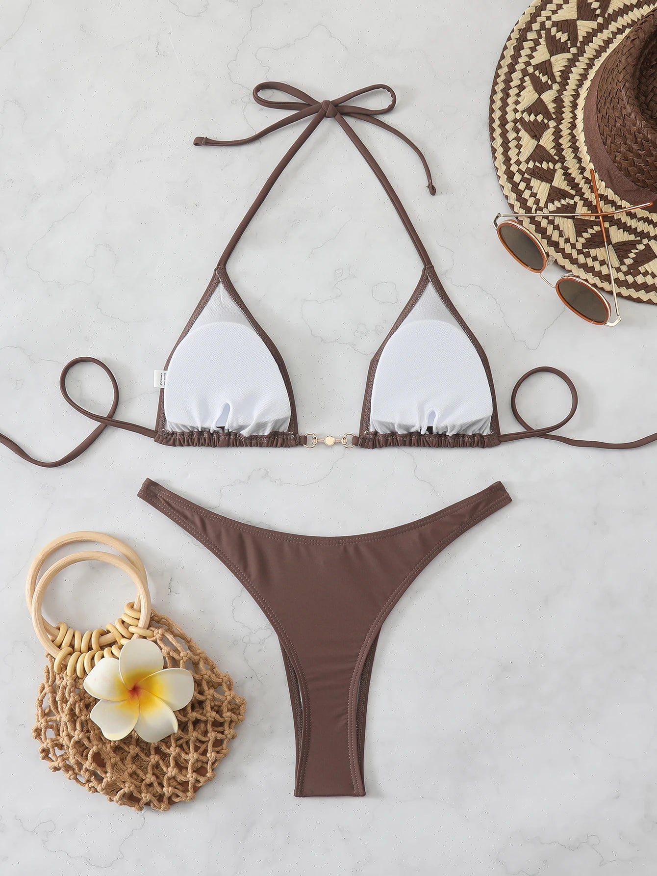 2026 Women's Two-piece Chain Thong Micro Bikini Sets