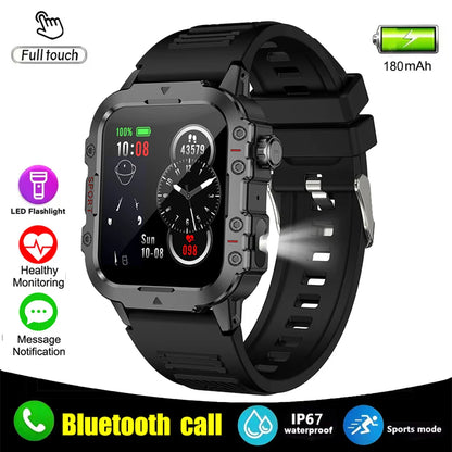 Men’s Military-Style Smart Watch | Bluetooth Call | Fitness & Activity Tracker | 1.44” Touch Screen | 3ATM Life Waterproof | Android & iOS