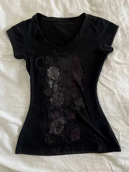 Women's Sexy 90s Gothic Graphic Vintage T-shirt