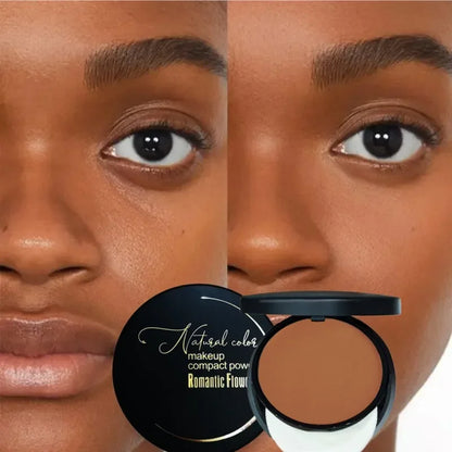 Compact Loose Setting Powder Concealer With Powder Puff And Mirror